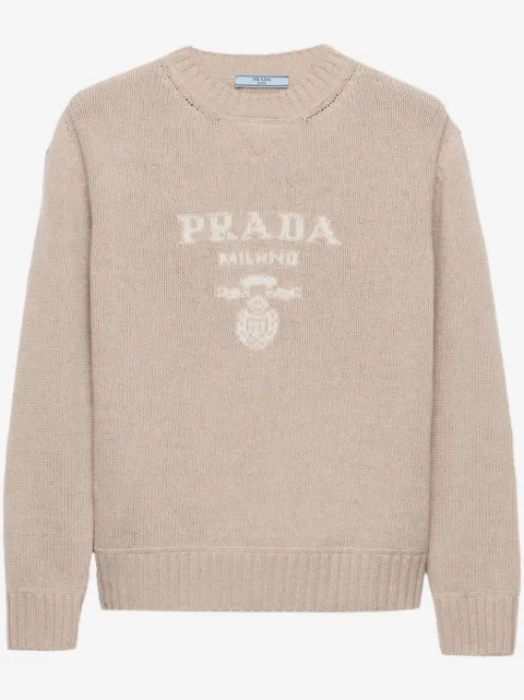 Prada pull à logo intarsia