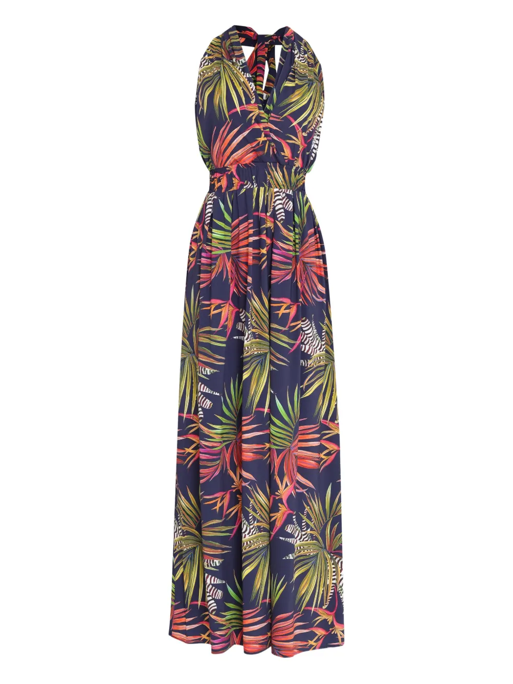 Lygia & Nanny tropical-print maxi dress Blauw