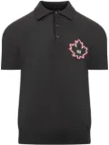 DSQUARED2 D2 Leaf polo shirt - Black