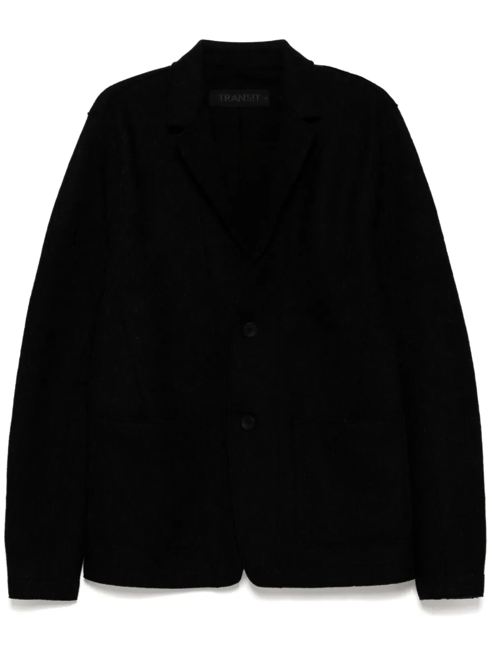 Transit Blazer met enkele rij knopen Zwart