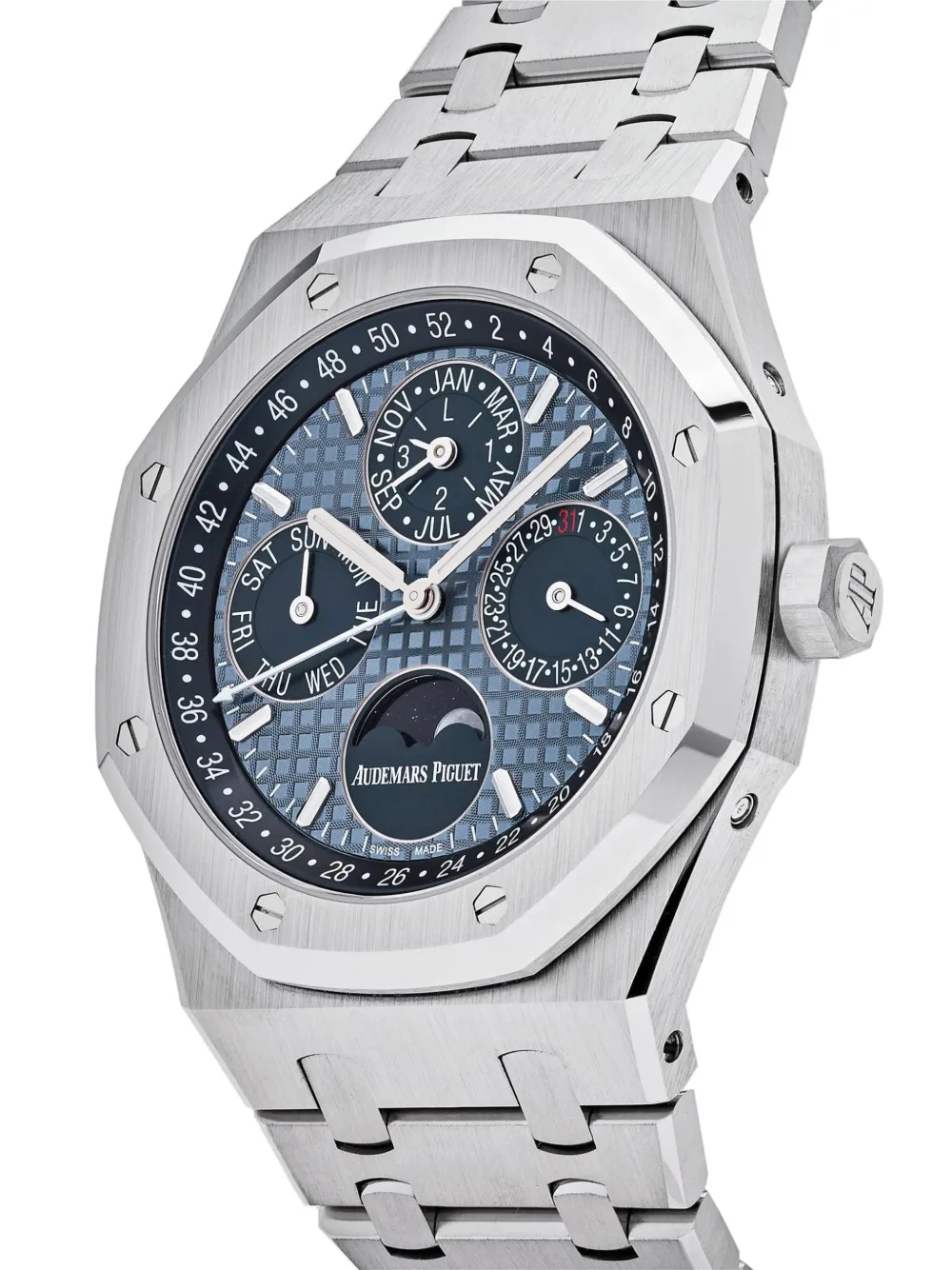 Audemars Piguet 2022 pre-owned Royal Oak Perpetual Calendar 29 mm horloge - Blauw