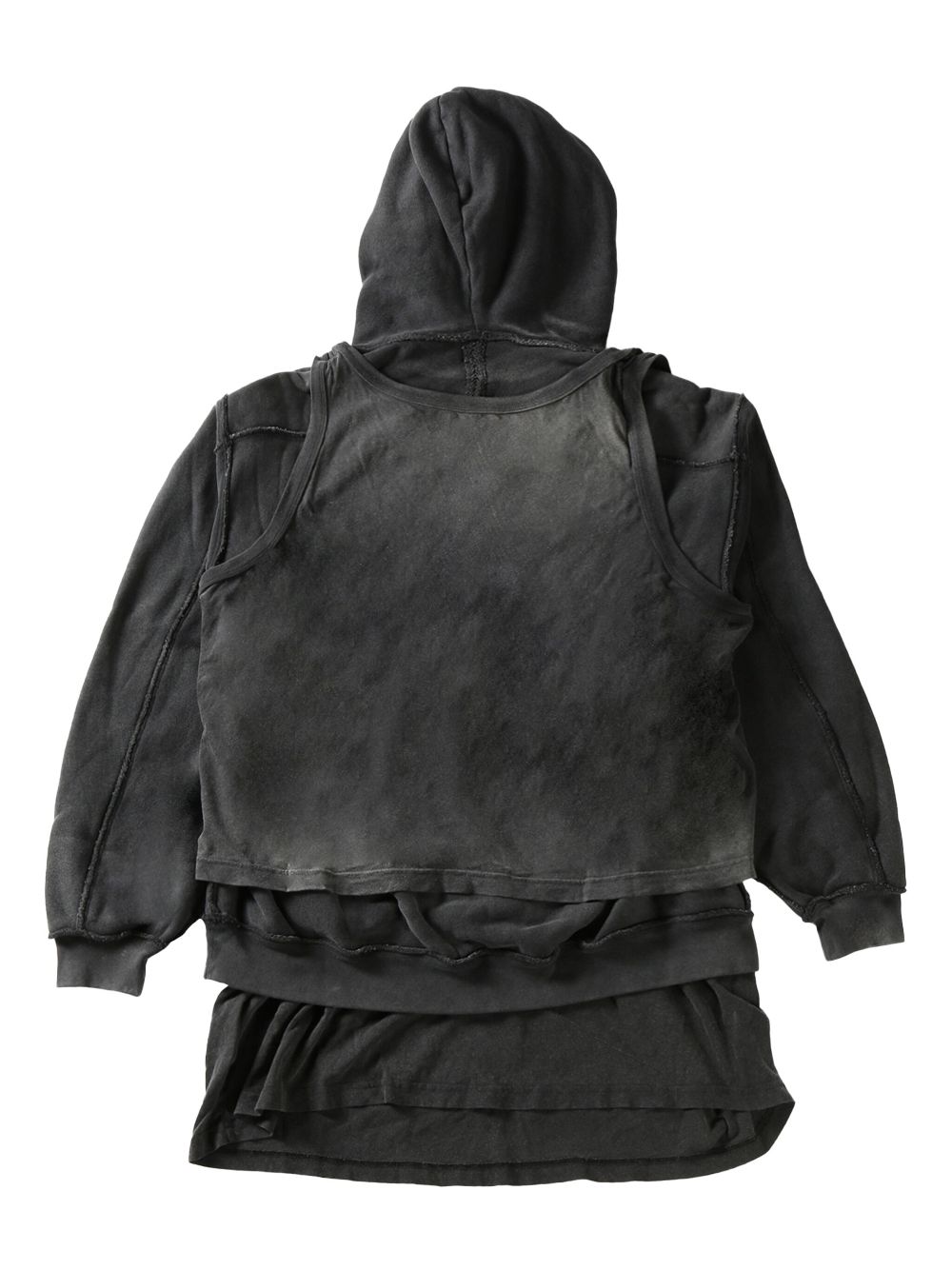 Alexander Wang distressed hoodie - Zwart