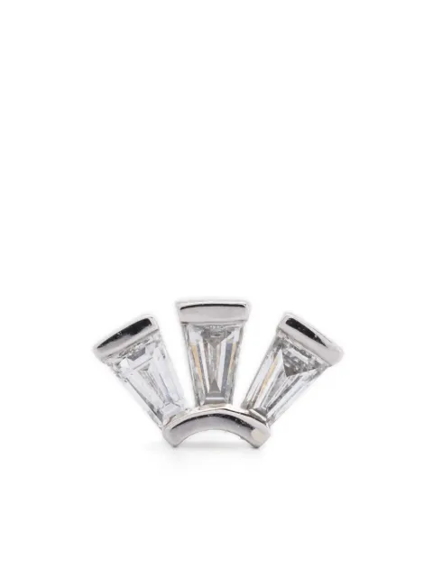 Maria Black 14K white gold Modular Fan diamond stud earring