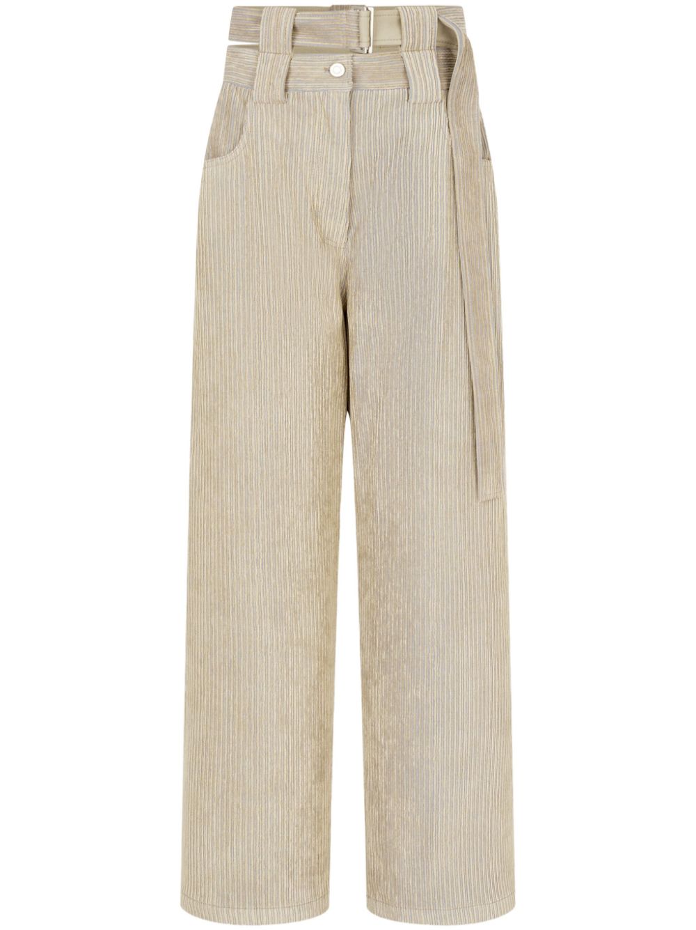 corduroy press-creased trousers