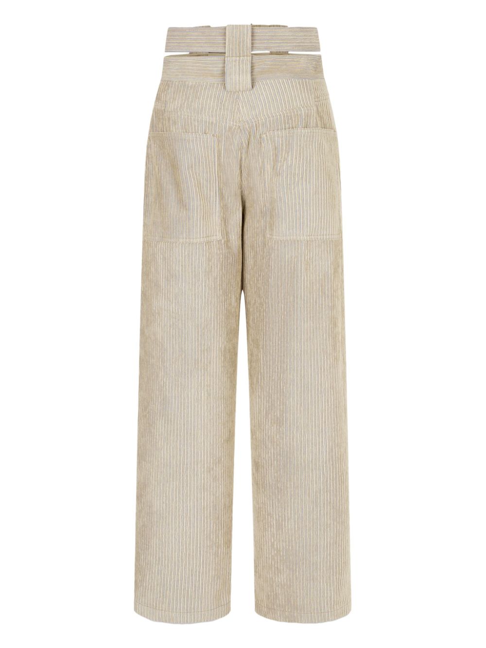 STUDIO TOMBOY Ribfluwelen plooibroek - Beige