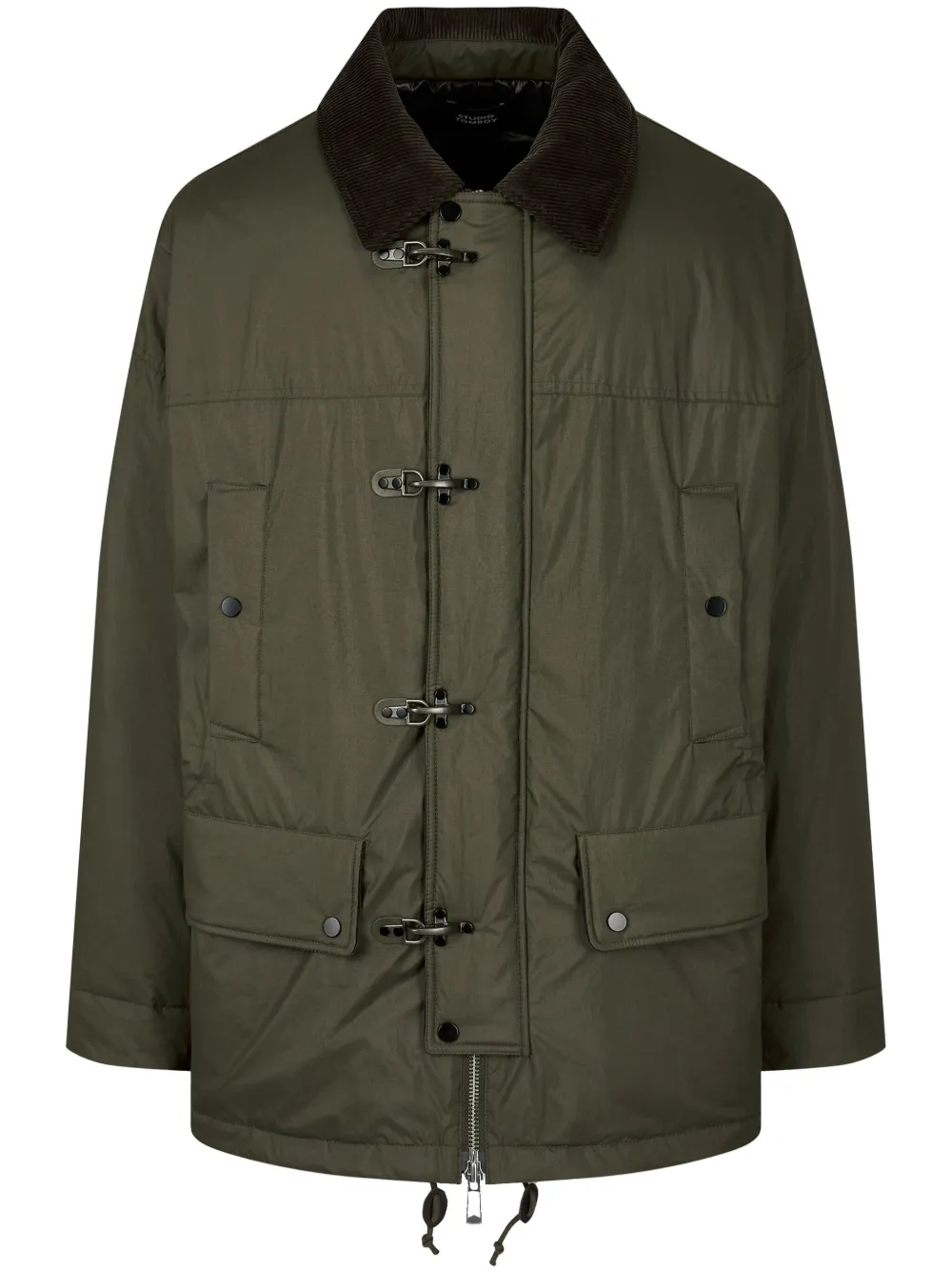 carabiner mid-length down coat