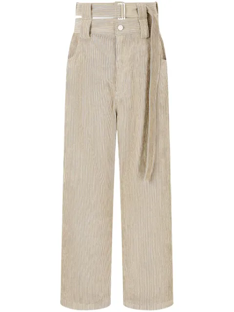 STUDIO TOMBOY pantalon en velours côtelé à coupe ample