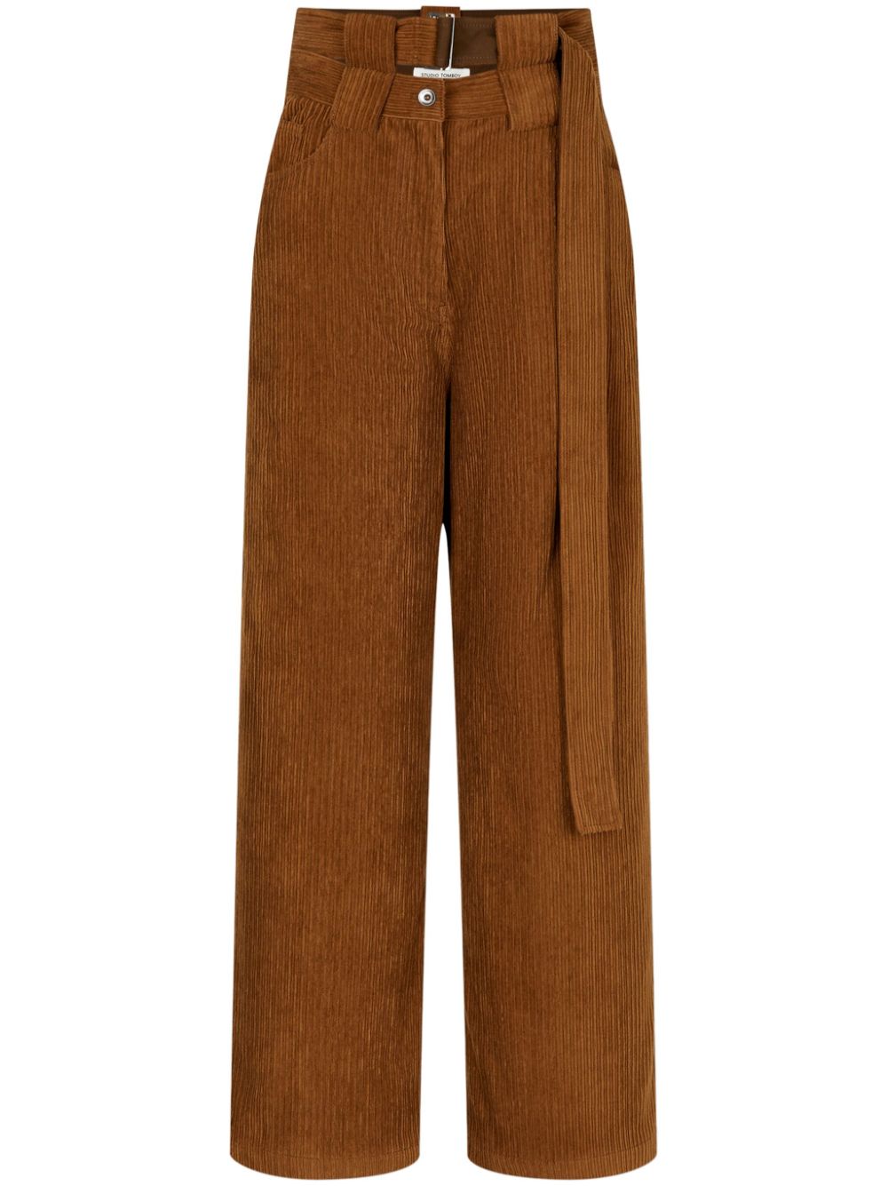 corduroy press-creased trousers