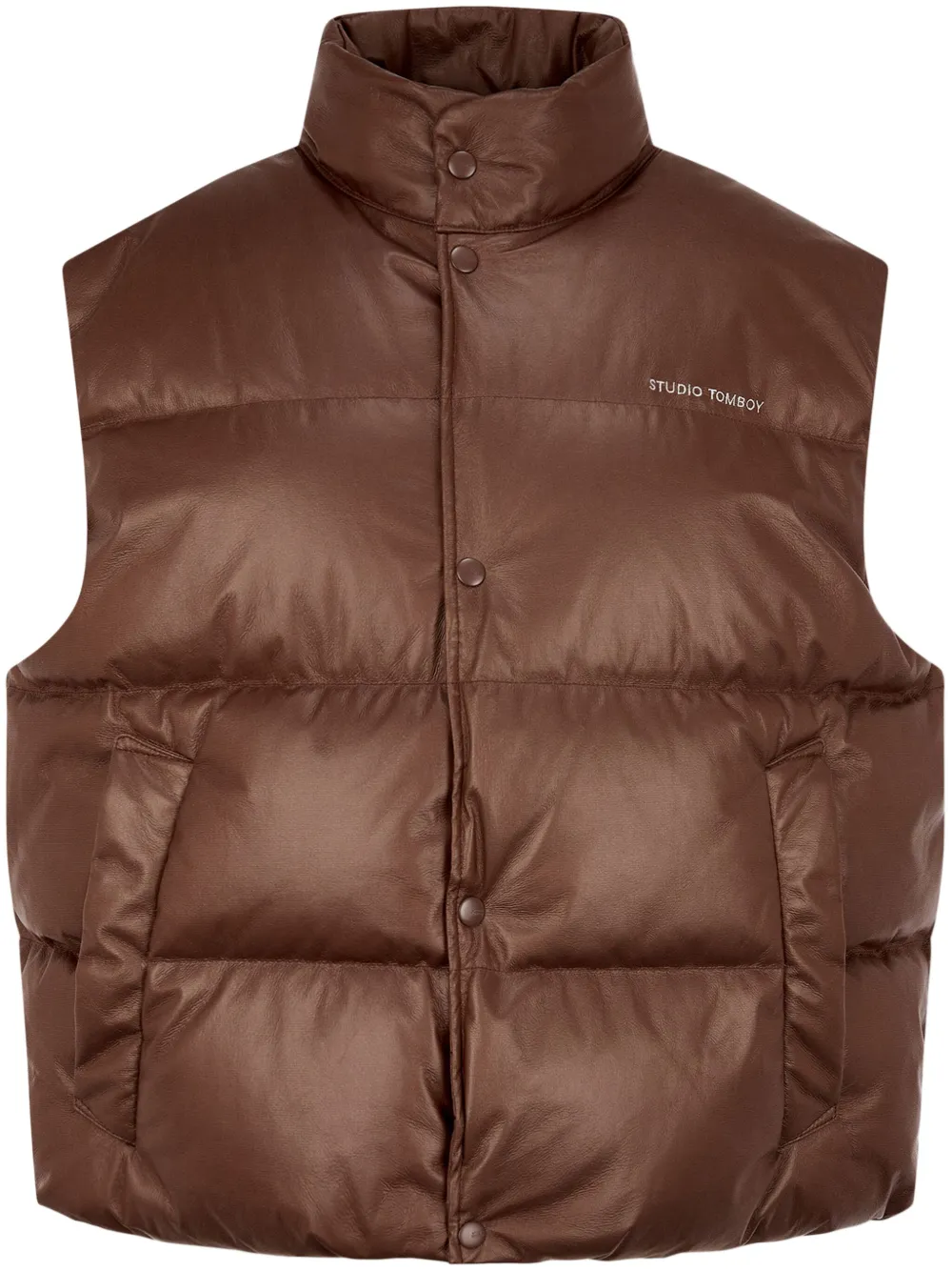 press-stud down vest