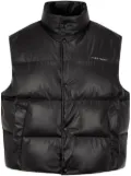 STUDIO TOMBOY leather down vest - Black