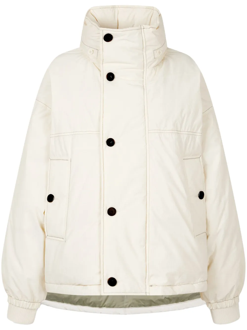 detachable-hood down jacket