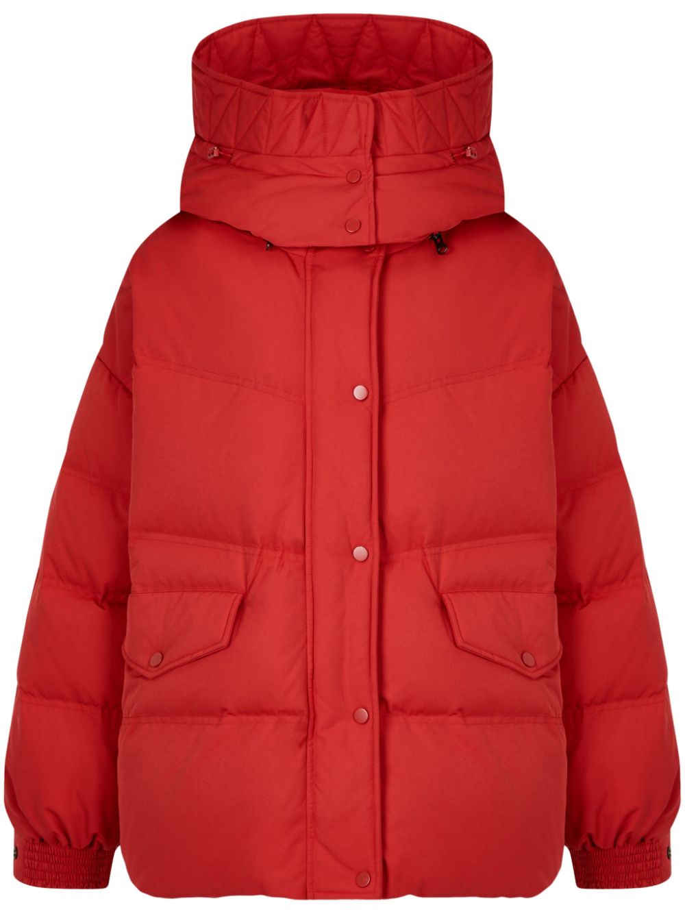 detachable-hood down jacket