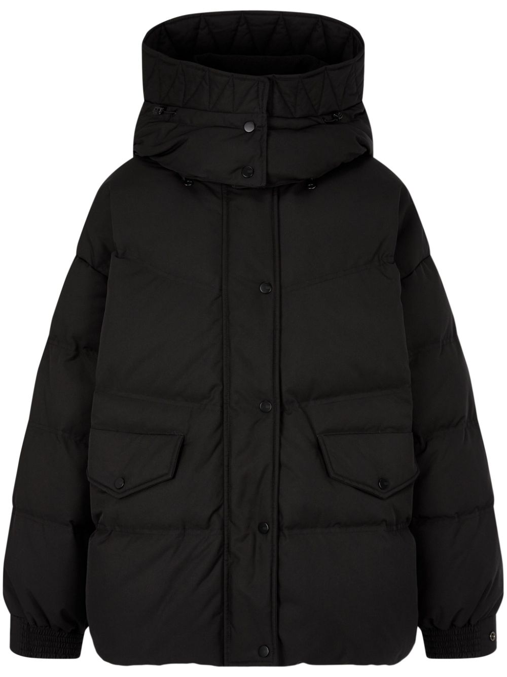 detachable-hood down jacket