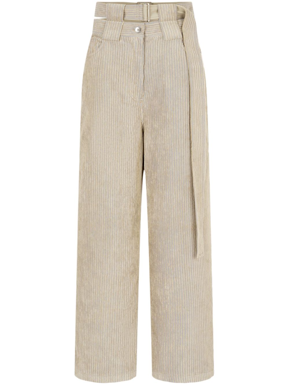 corduroy press-creased trousers