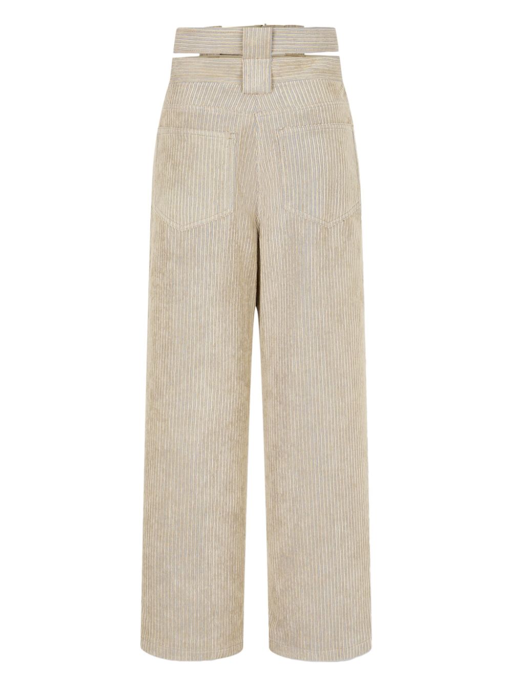 STUDIO TOMBOY Ribfluwelen plooibroek - Beige