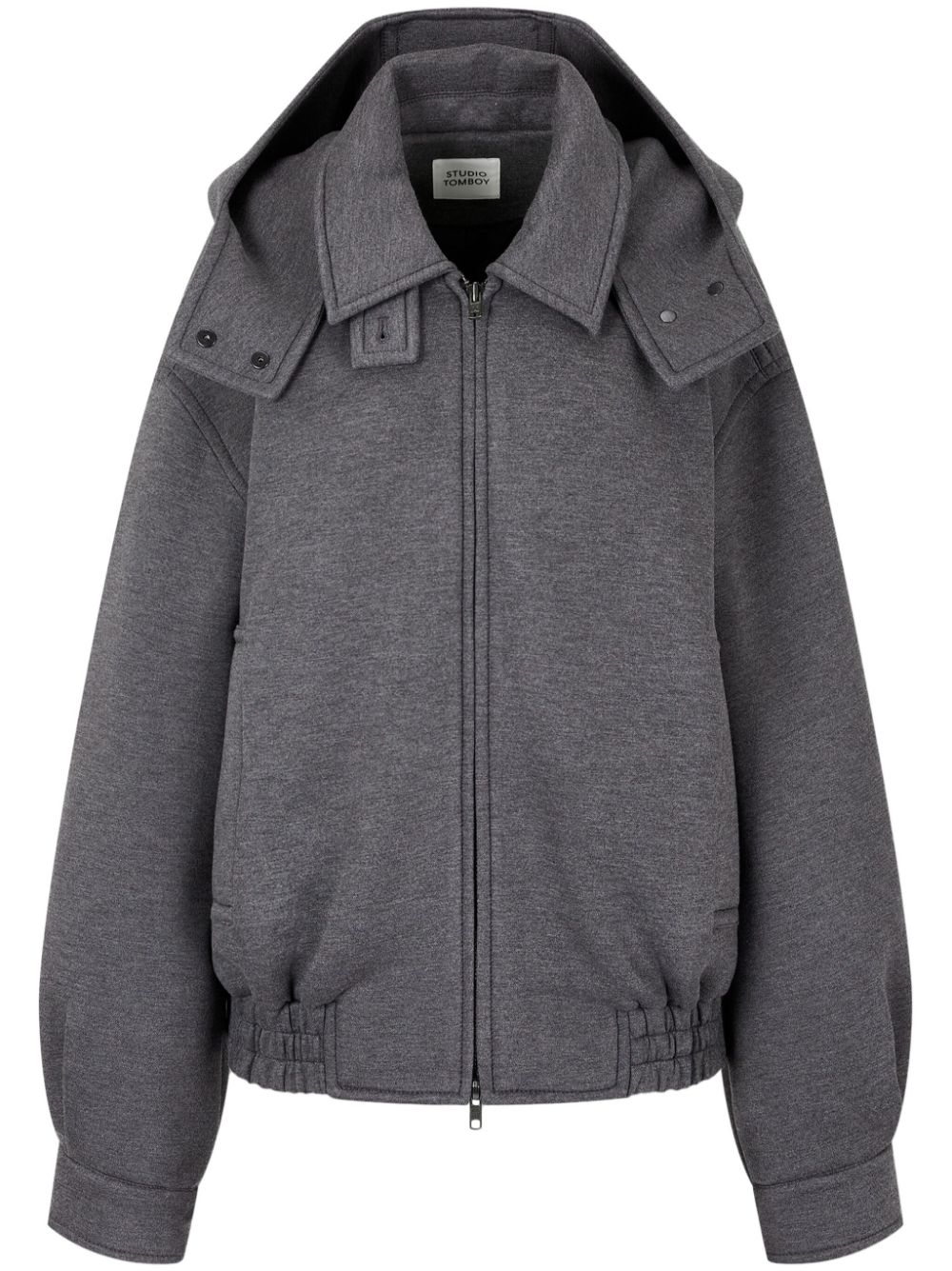 STUDIO TOMBOY detachable-hood zip-up jacket - Grey