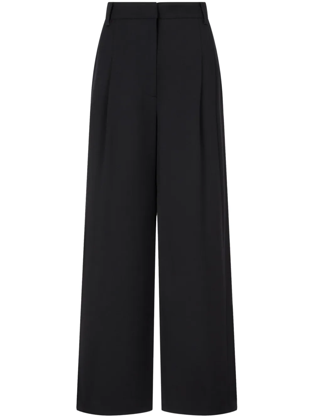 wool two-tuck trousers