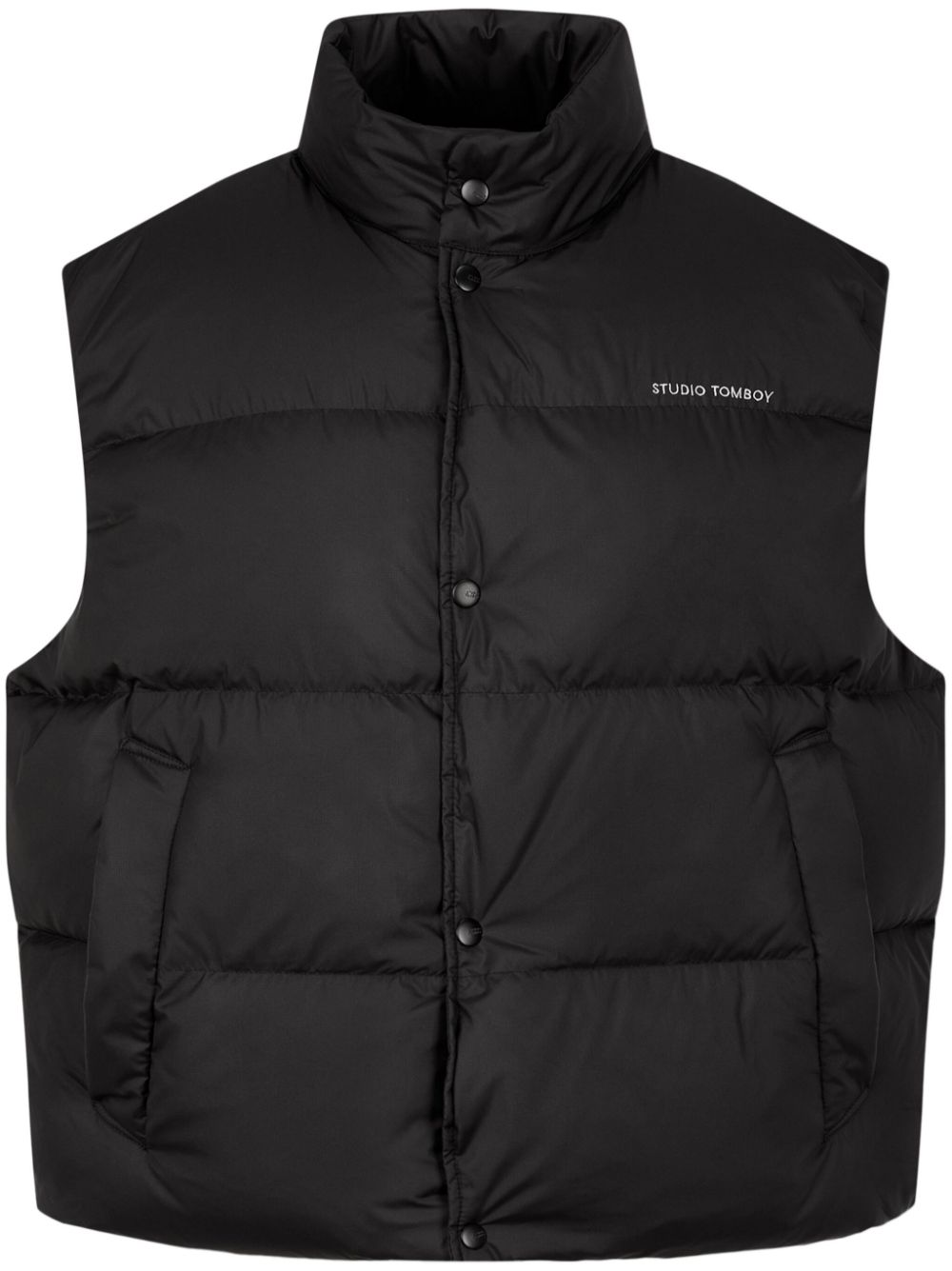 press-stud down vest