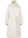 STUDIO TOMBOY knit-collar down coat - White