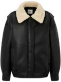 STUDIO TOMBOY shearling-collar aviator jacket - Black