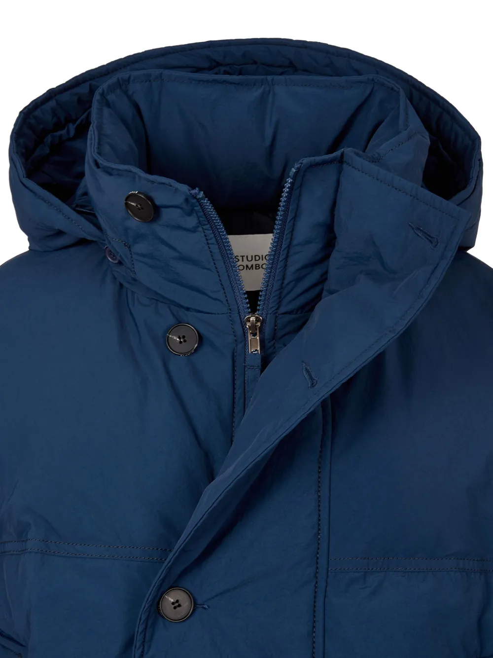 Studio Tomboy Detachable-hood Puffer Jacket In Blue
