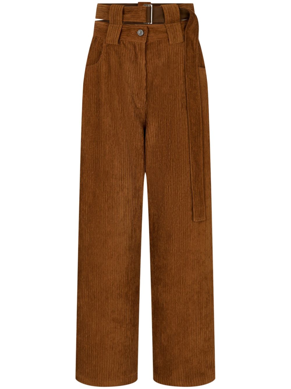 corduroy press-creased trousers