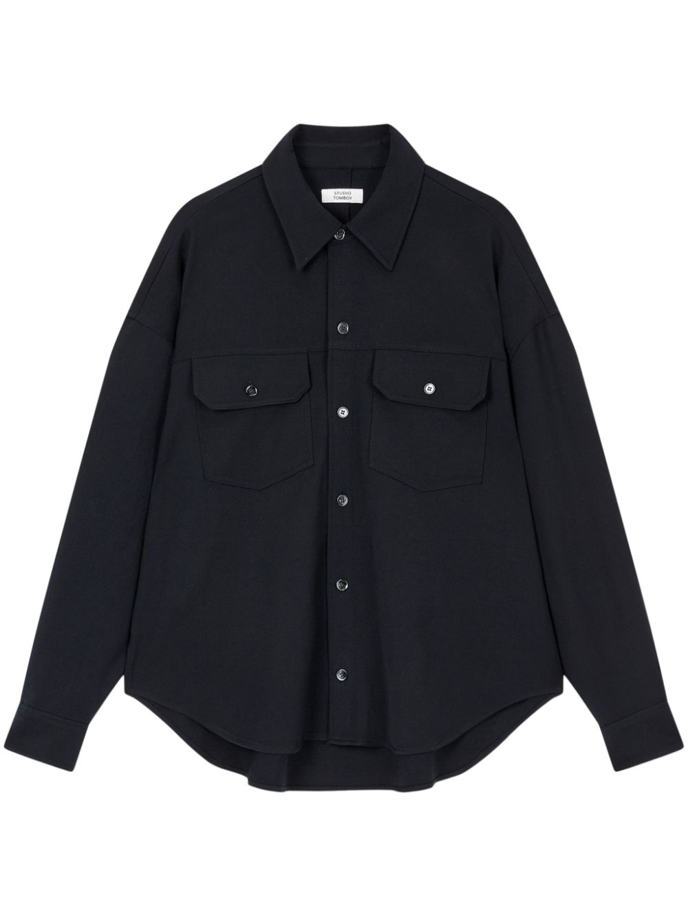 wool two-pocket shirt