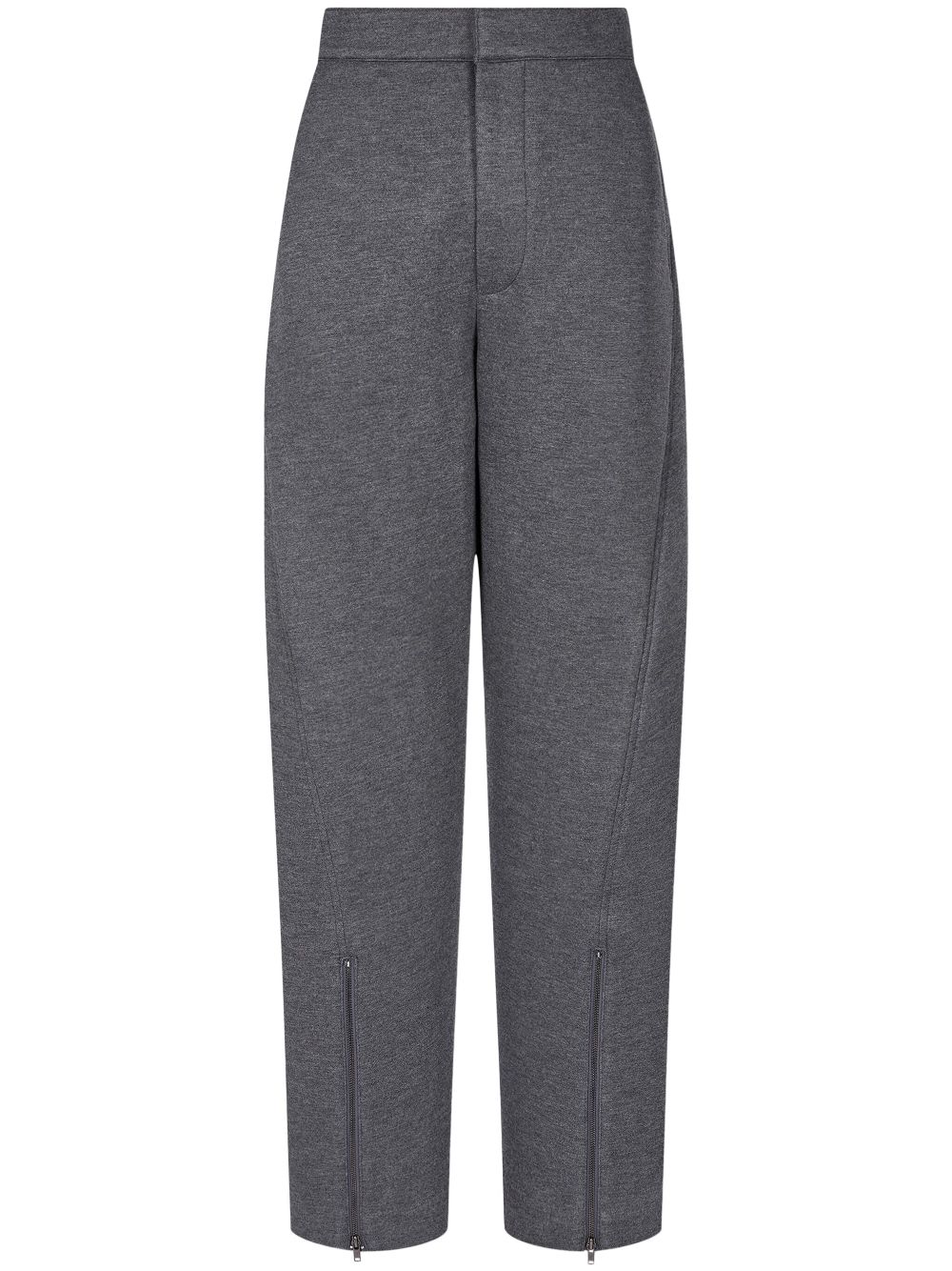 mid-rise tapered trousers