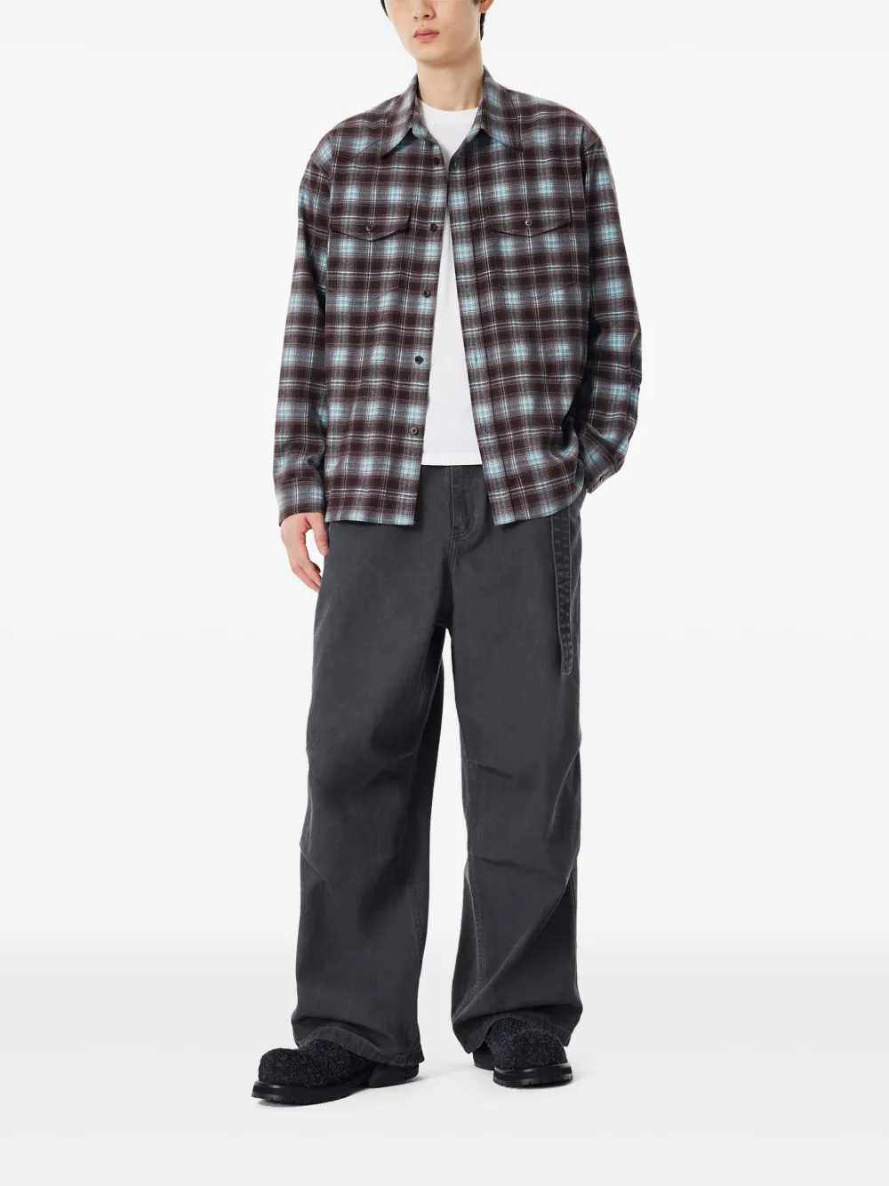 STUDIO TOMBOY Broek met wijde pijpen Grijs