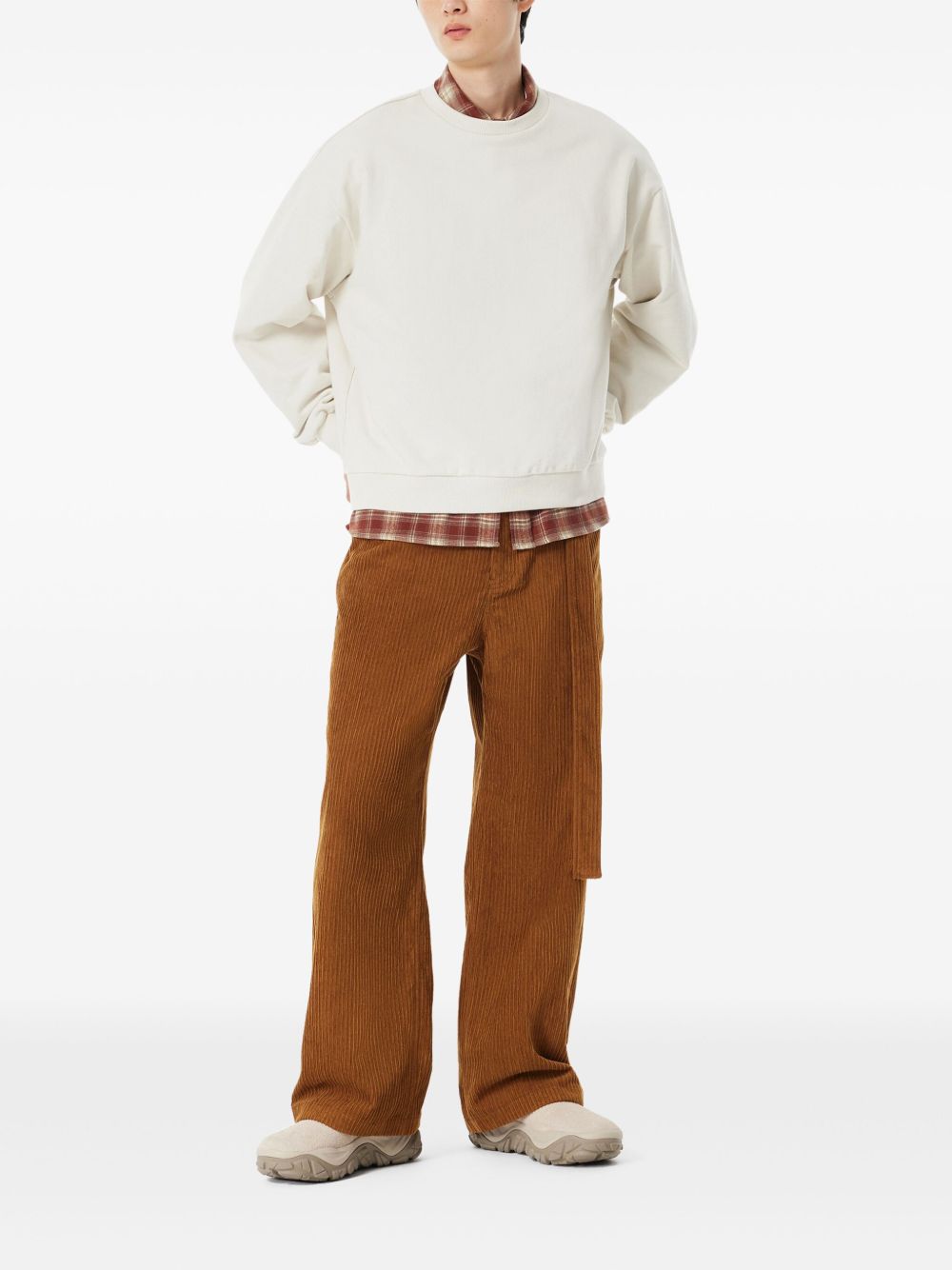 STUDIO TOMBOY straight-leg corduroy trousers - Bruin