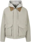 STUDIO TOMBOY corduroy-collar hooded jacket - Neutrals