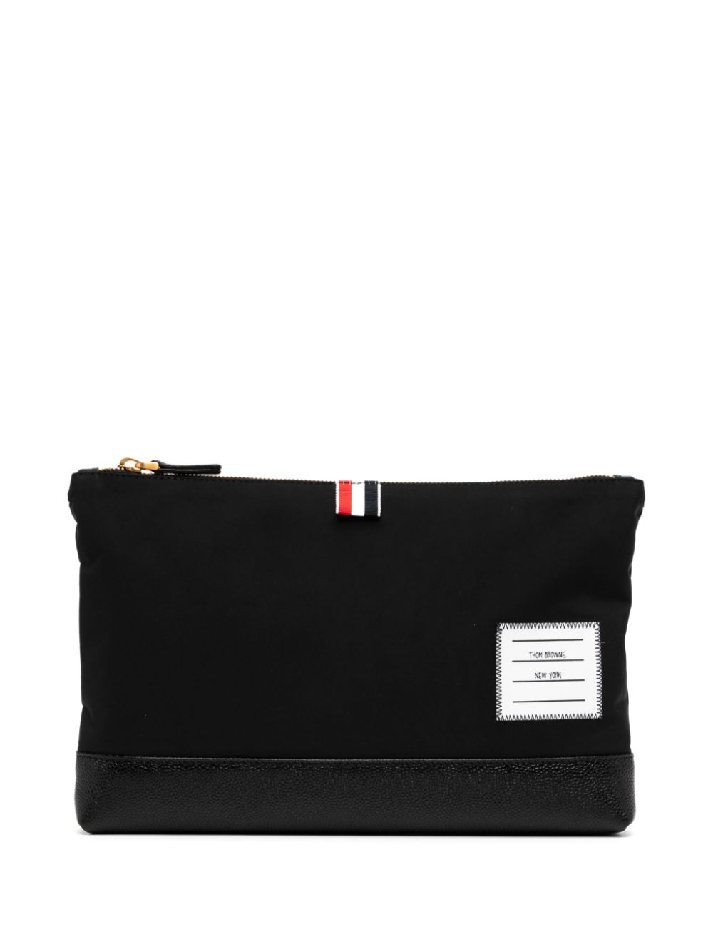 Thom Browne Grote clutch met rits Zwart