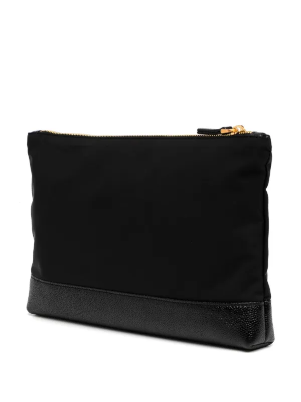 E*中様 Thom browne バッグ Thom Browne Large Zip Clutch Bag | Black | FARFETCH