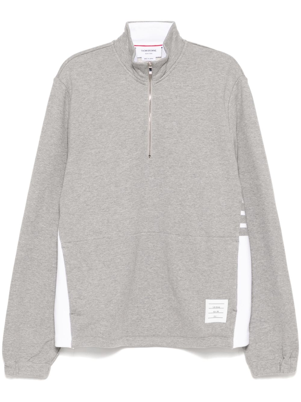 Thom Browne Sweater met halve rits Grijs