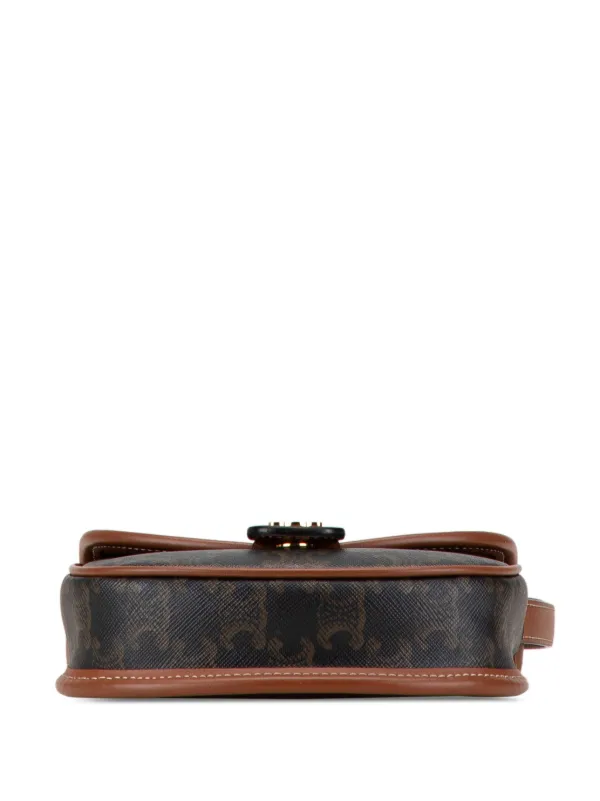 【CELINE】SMALL CROSSBODY BAG Céline Pre-Owned 2022 Mini Triomphe Coated Canvas Besace