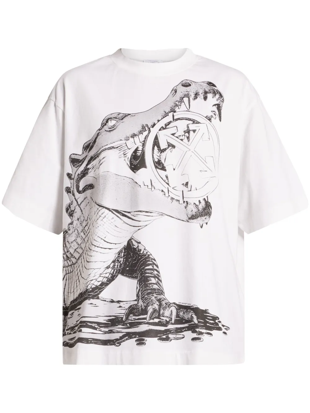 Off-White T-shirt met grafische print Wit