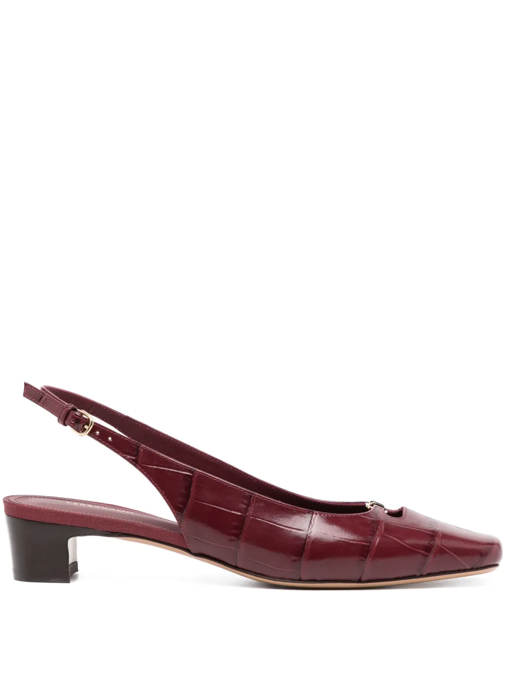 Ferragamo buckle fastening pumps Red