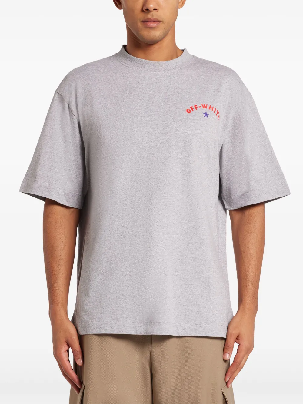 Off-White T-shirt met logoprint Grijs