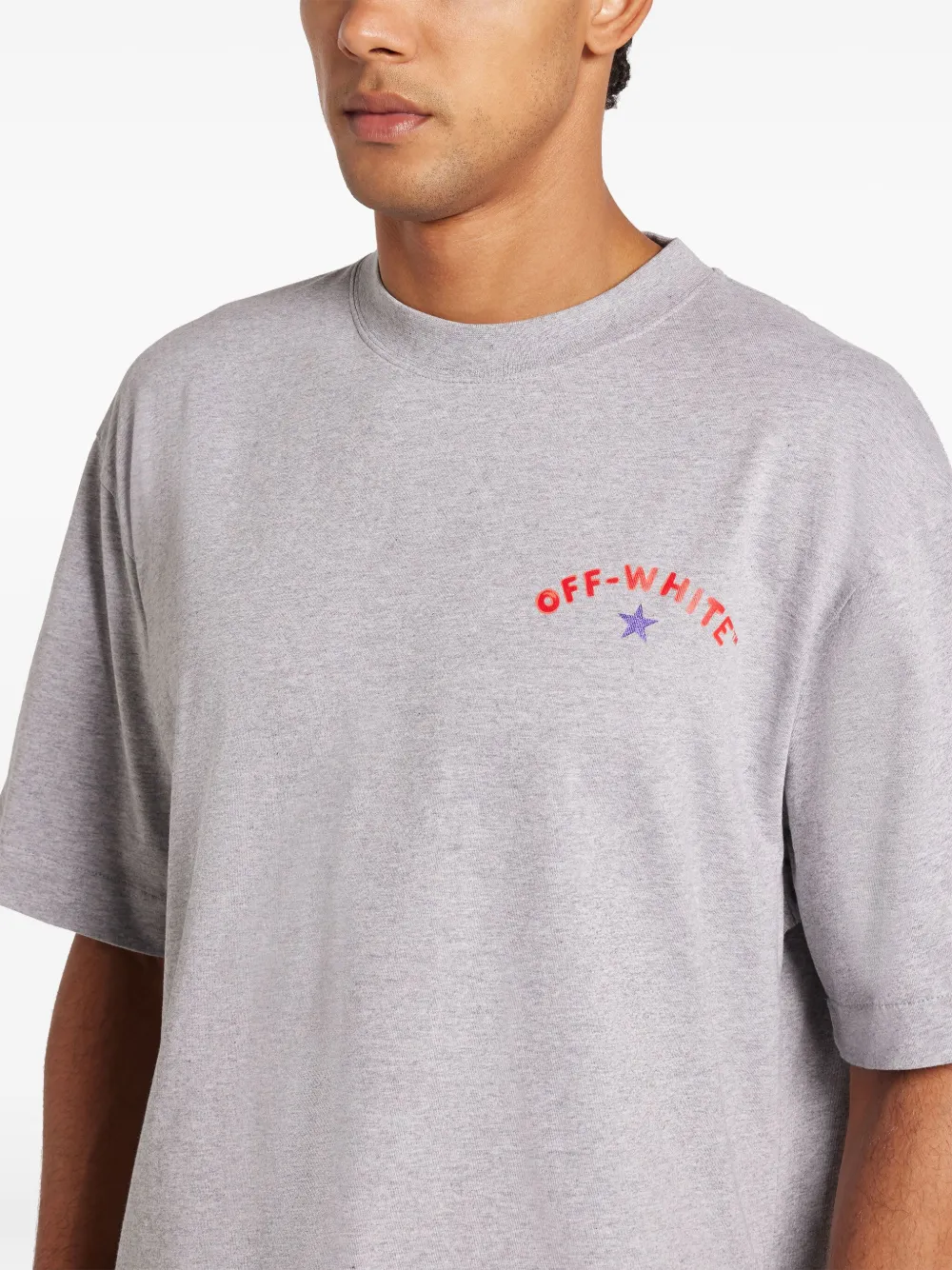 Off-White T-shirt met logoprint Grijs