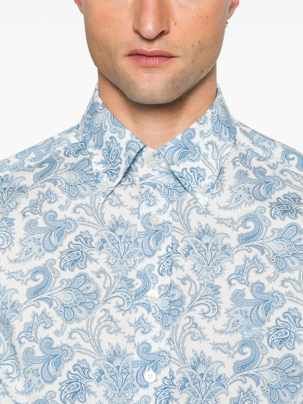 ETRO Overhemd met paisley-print Blauw