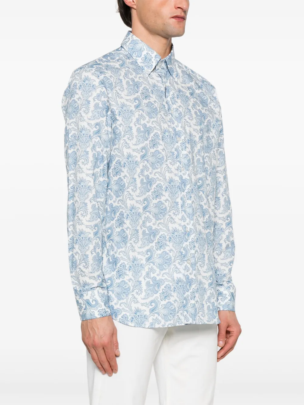 ETRO Overhemd met paisley-print Blauw