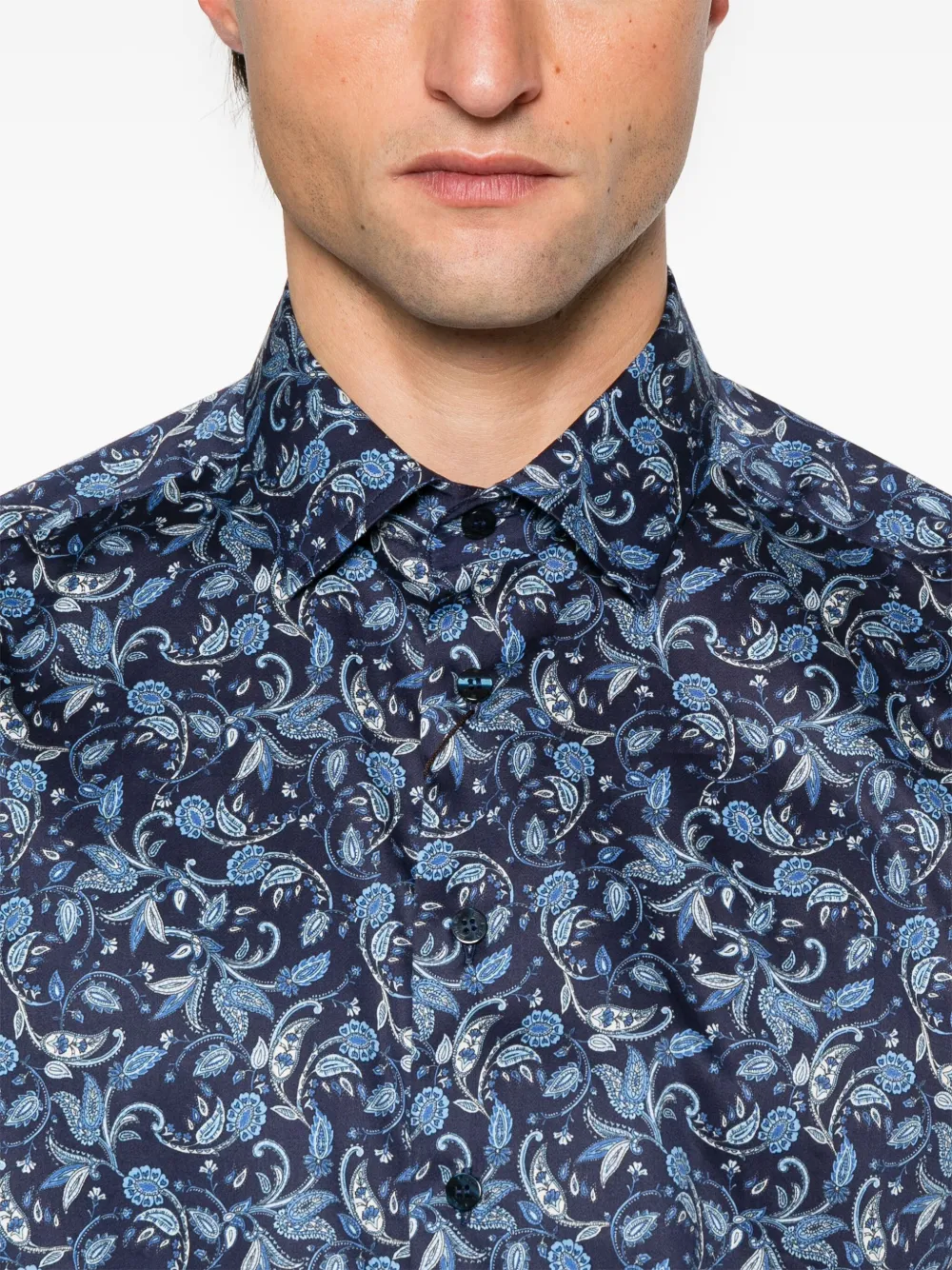 ETRO Overhemd met paisley-print Blauw