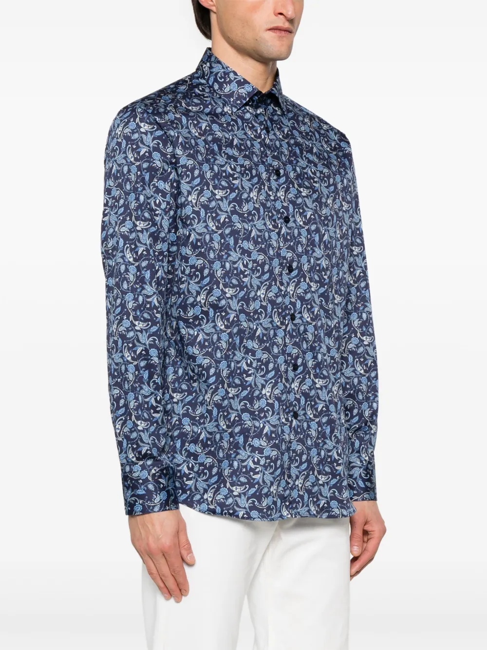 ETRO Overhemd met paisley-print Blauw