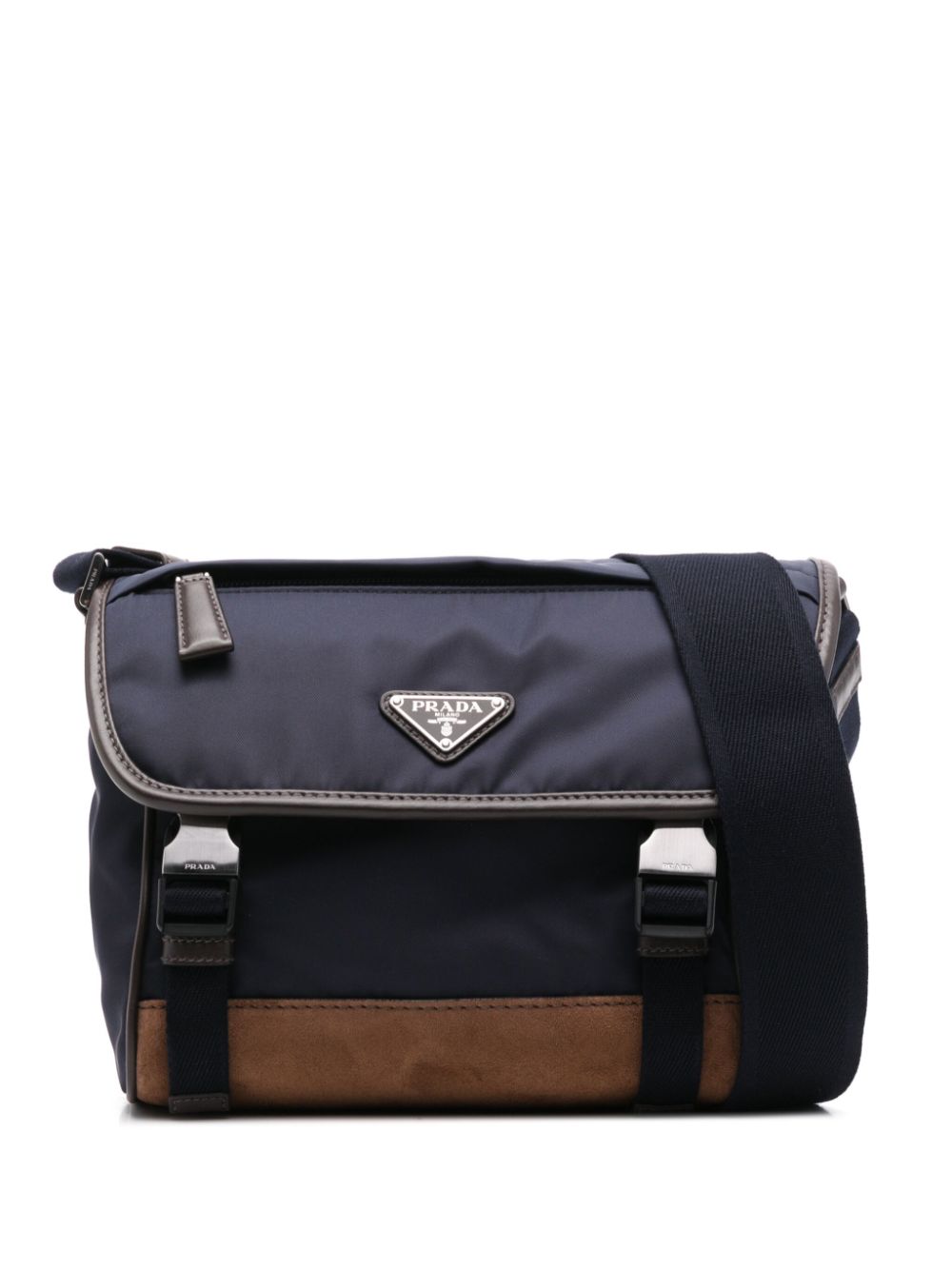 Prada Re-Nylon messengertas Blauw