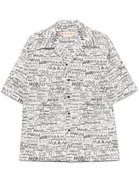 Marni pencil logo-print shirt