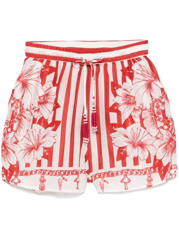 ショートパンツ FARM RIO Linen perforated shorts P01070717.jpg