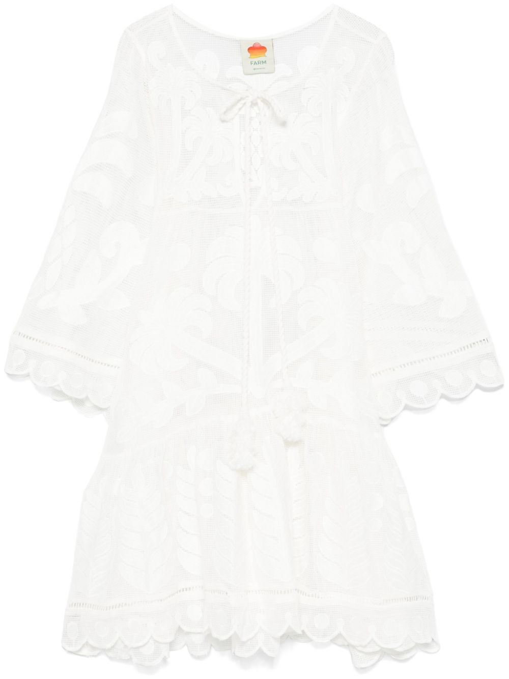 motif-embroidered mini dress