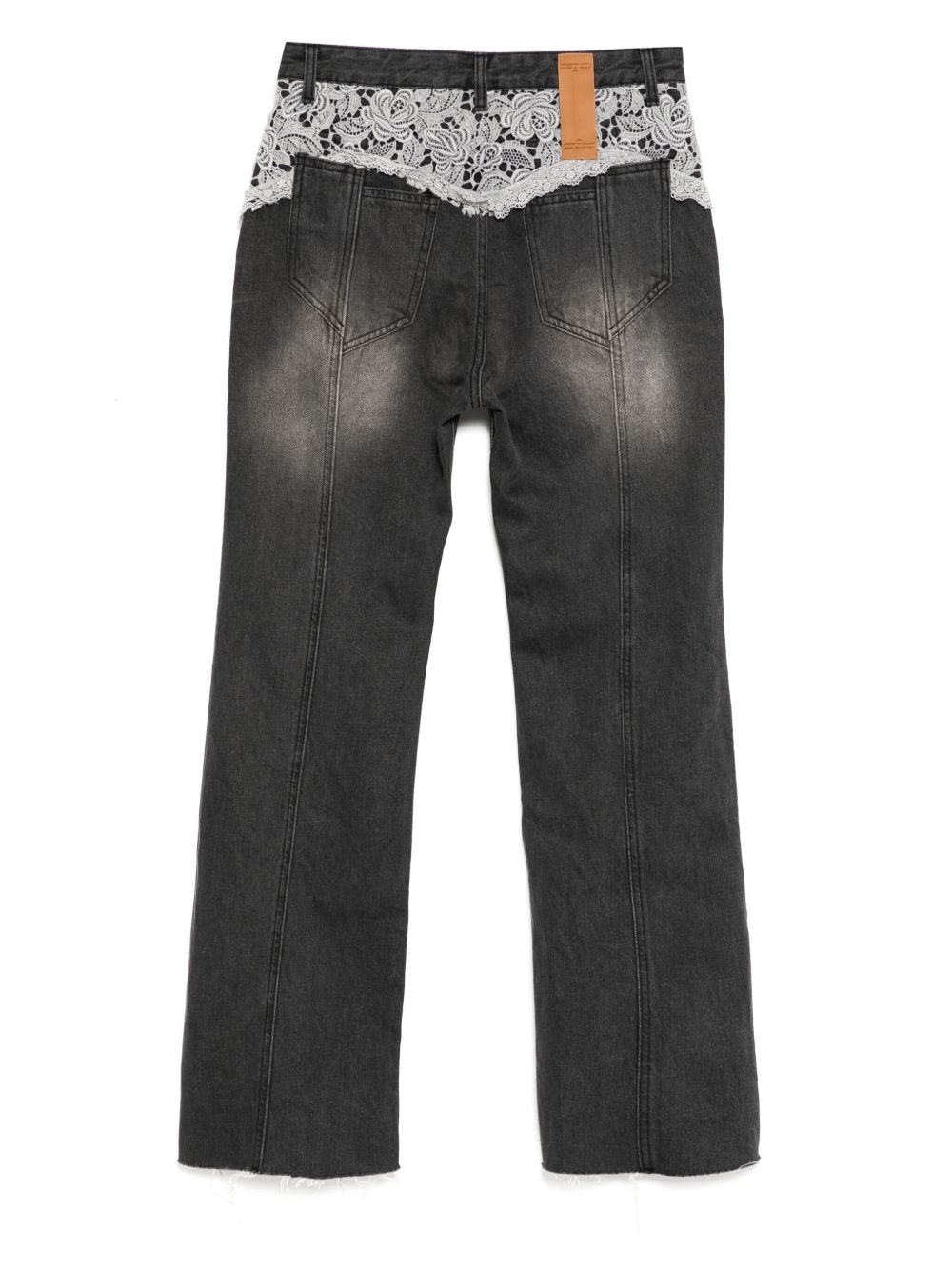 Rokh Jeans met kant detail - Zwart