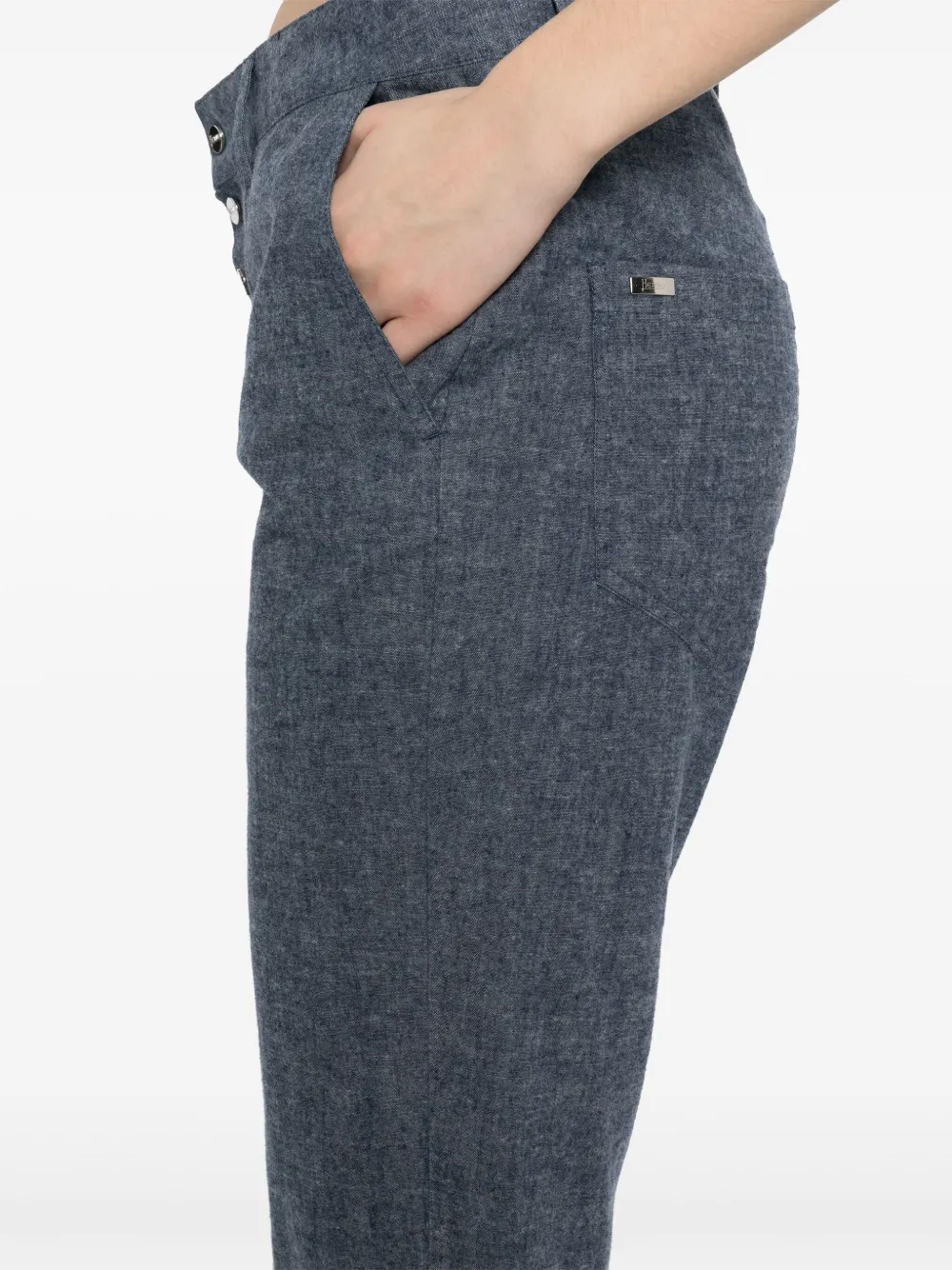 Herno Jeans met drukknoopsluiting Blauw