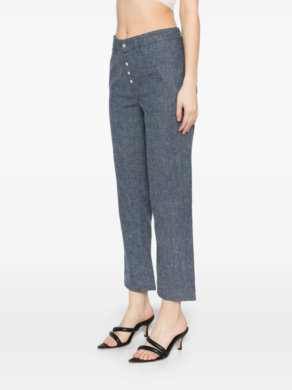 Herno Jeans met drukknoopsluiting Blauw